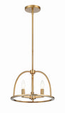 Abbott 3 Light Vibrant Gold Mini Chandelier Chandelier Crystorama