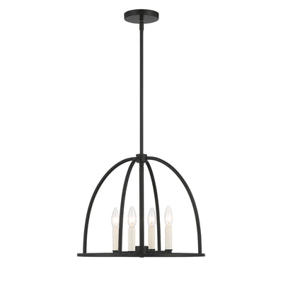 Abbott 4 Light Black Chandelier Chandelier Crystorama