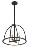 Abbott 4 Light Black Chandelier Chandelier Crystorama