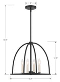 Abbott 4 Light Black Chandelier Chandelier Crystorama