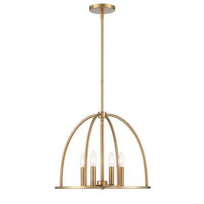 Abbott 4 Light Vibrant Gold Chandelier Chandelier Crystorama