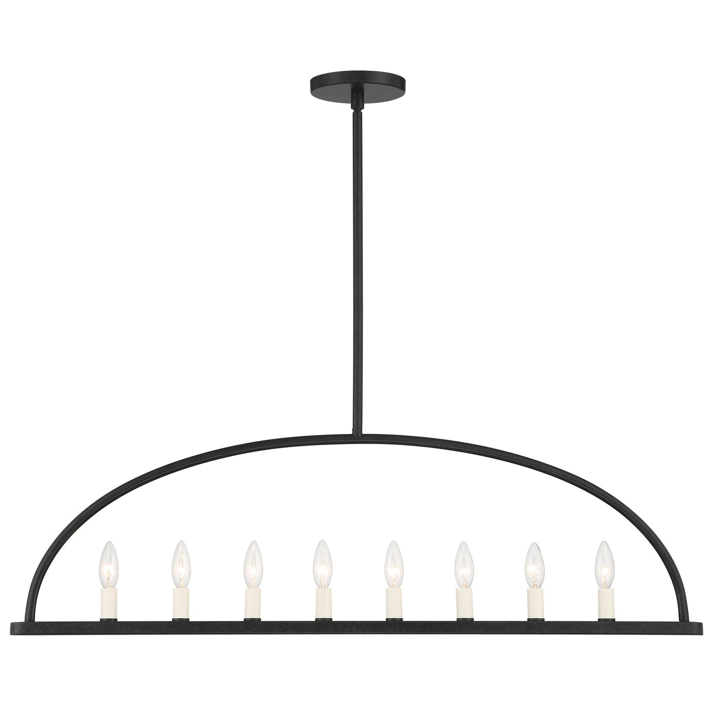 Abbott 8 Light Black Linear Chandelier Chandelier Crystorama