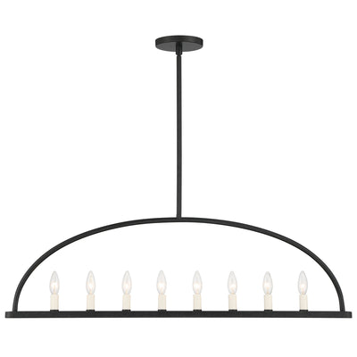 Abbott 8 Light Black Linear Chandelier Chandelier Crystorama