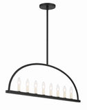 Abbott 8 Light Black Linear Chandelier Chandelier Crystorama