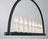 Abbott 8 Light Black Linear Chandelier Chandelier Crystorama