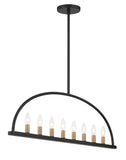 Abbott 8 Light Black Linear Chandelier Chandelier Crystorama