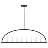 Abbott 8 Light Black Linear Chandelier Chandelier Crystorama