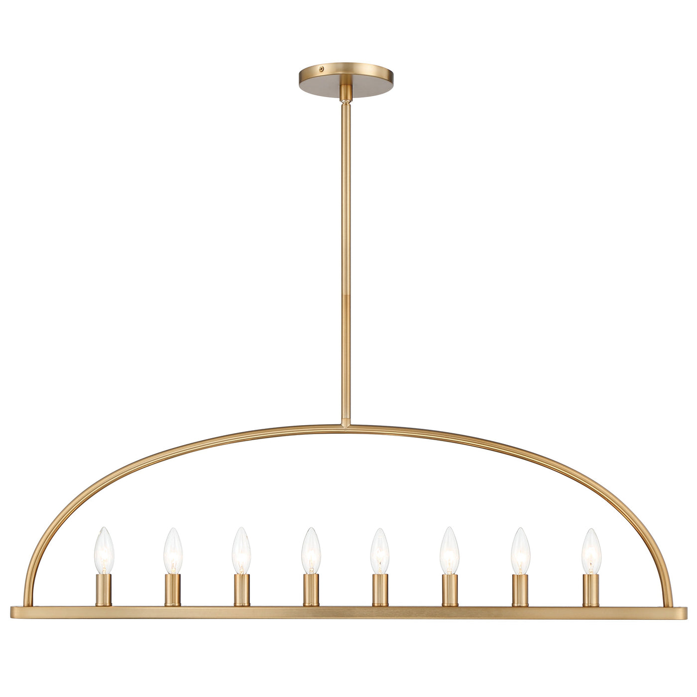 Abbott 8 Light Vibrant Gold Linear Chandelier Chandelier Crystorama