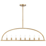 Abbott 8 Light Vibrant Gold Linear Chandelier Chandelier Crystorama