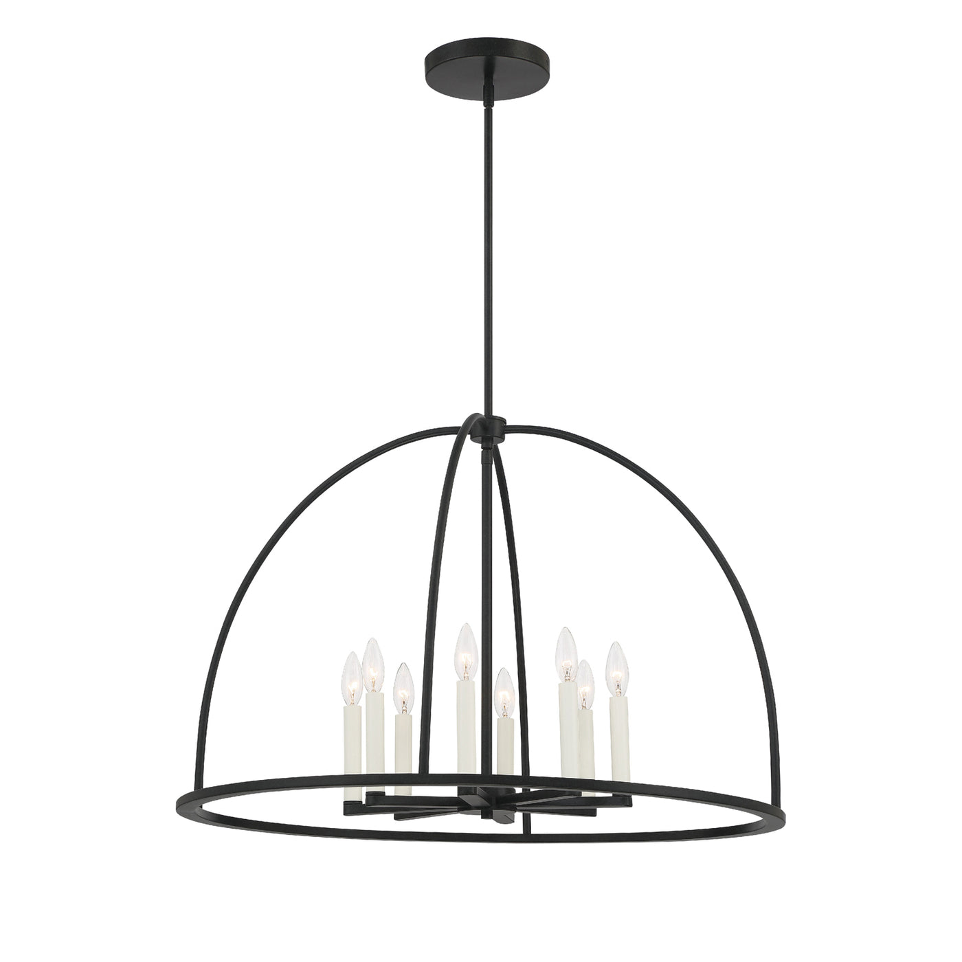 Abbott 8 Light Black Chandelier Chandelier Crystorama