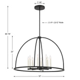 Abbott 8 Light Black Chandelier Chandelier Crystorama