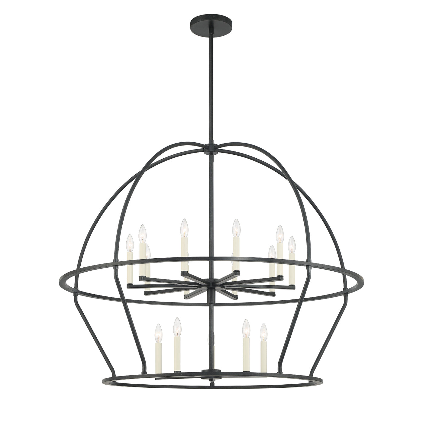 Abbott 15 Light Black Chandelier Chandelier Crystorama