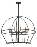 Abbott 15 Light Black Chandelier Chandelier Crystorama