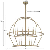 Abbott 15 Light Vibrant Gold Chandelier Chandelier Crystorama