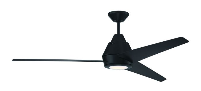 56" Acadian Indoor/Outdoor (Wet) in Flat Black w/ Flat Black Blades Ceiling Fan CRAFTMADE