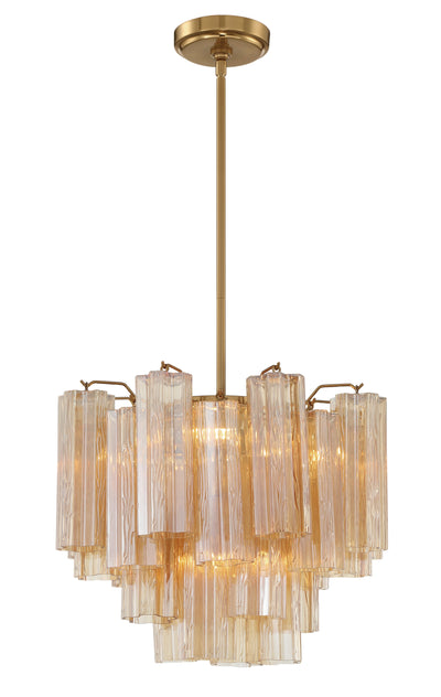 Addis 4 Light Aged Brass Chandelier Chandelier Crystorama