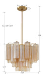 Addis 4 Light Aged Brass Chandelier Chandelier Crystorama