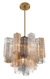 Addis 4 Light Aged Brass Chandelier Chandelier Crystorama