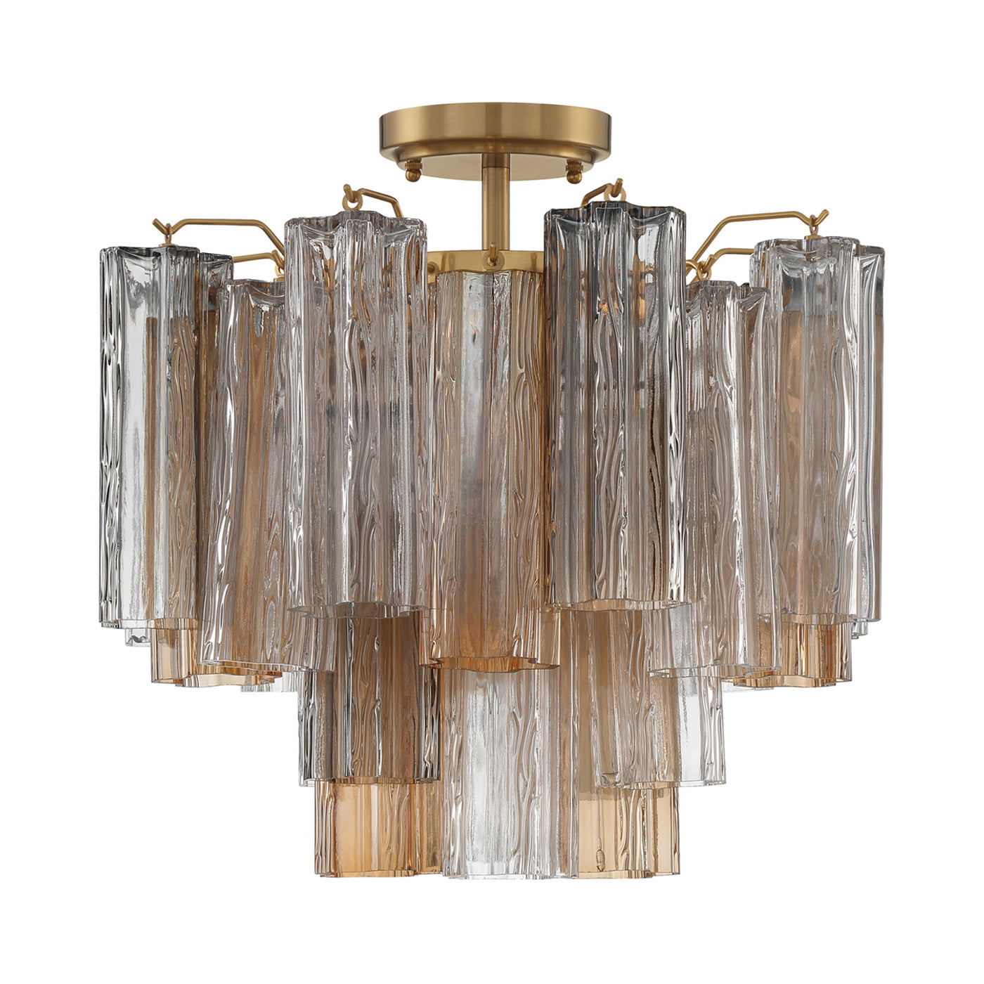 Addis 4 Light Aged Brass Semi Flush Mount Semi Flush Crystorama