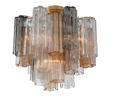 Addis 4 Light Aged Brass Semi Flush Mount Semi Flush Crystorama