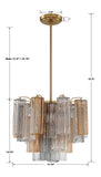 Addis 4 Light Aged Brass Chandelier Chandelier Crystorama