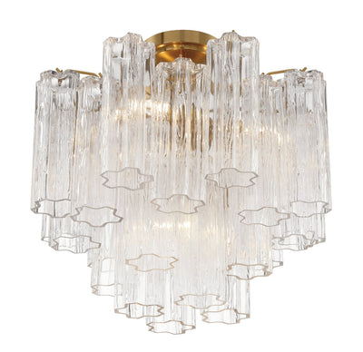 Addis 4 Light Aged Brass Semi Flush Mount Semi Flush Crystorama