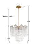 Addis 4 Light Aged Brass Chandelier Chandelier Crystorama