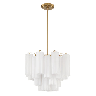 Addis 4 Light Aged Brass Chandelier Chandelier Crystorama