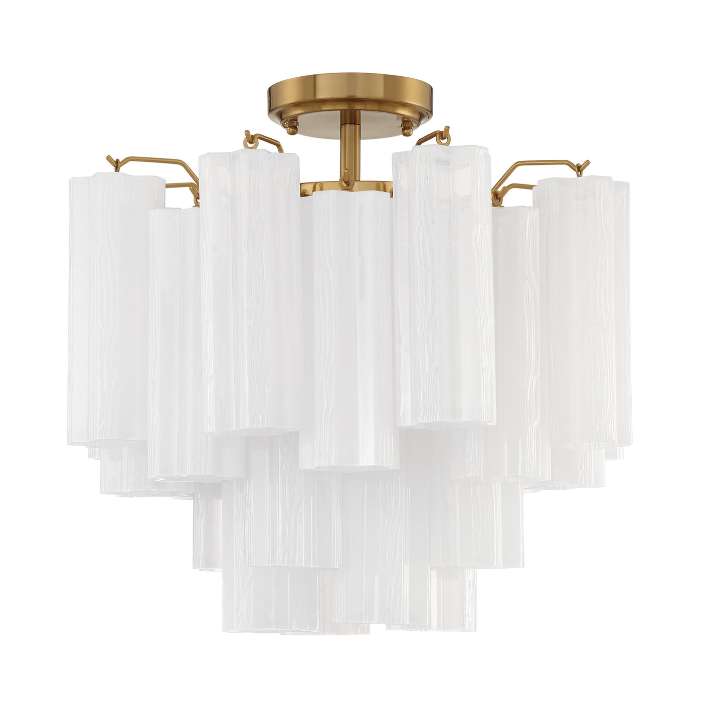 Addis 4 Light Aged Brass Semi Flush Mount Semi Flush Crystorama