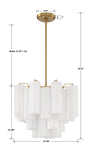 Addis 4 Light Aged Brass Chandelier Chandelier Crystorama