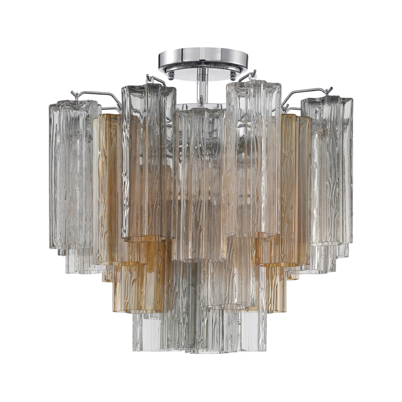 Addis 4 Light Polished Chrome Semi Flush Mount Semi Flush Crystorama