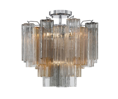 Addis 4 Light Polished Chrome Semi Flush Mount Semi Flush Crystorama