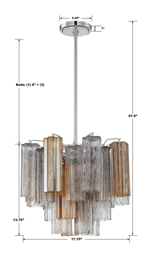 Addis 4 Light Polished Chrome Chandelier Chandelier Crystorama