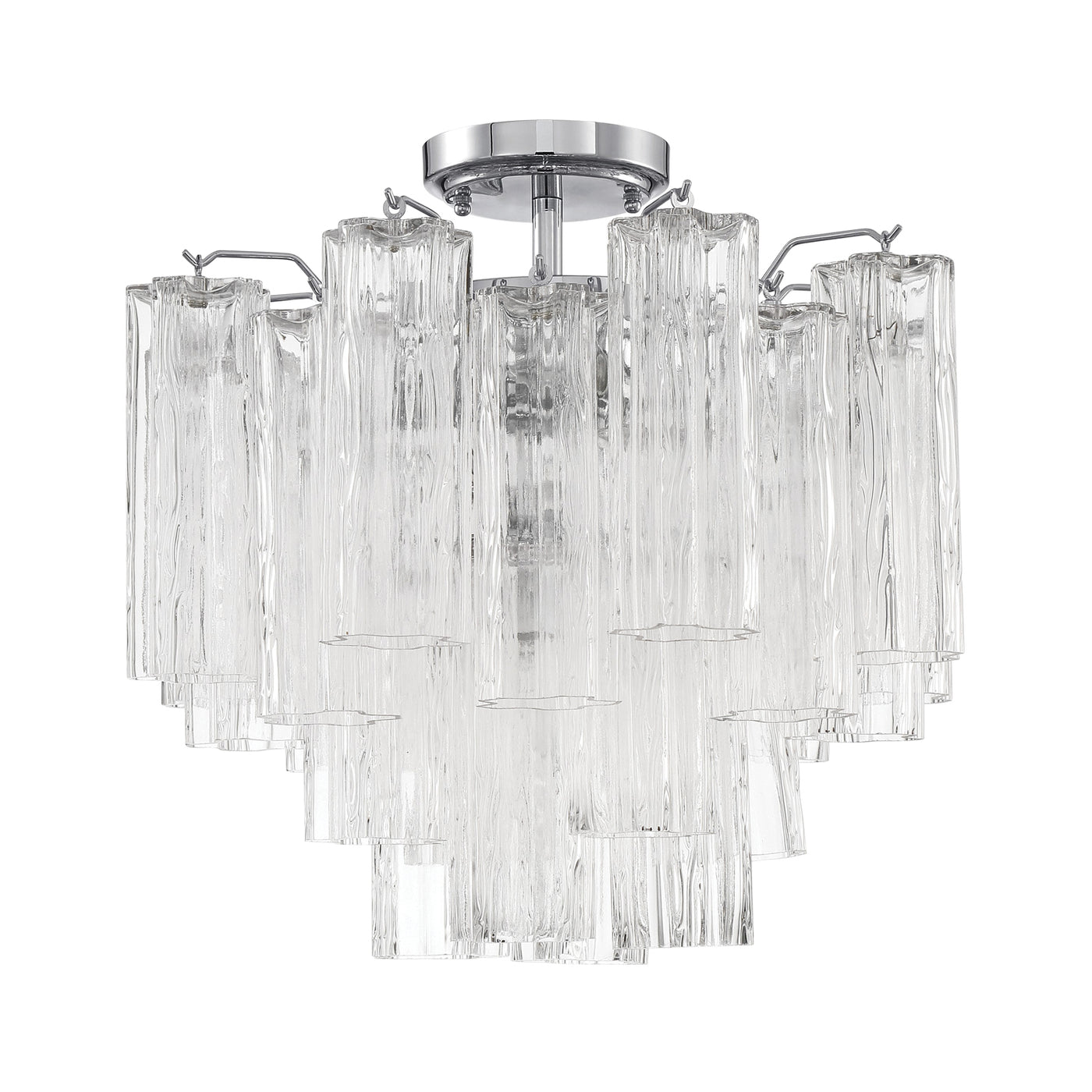 Addis 4 Light Polished Chrome Semi Flush Mount Semi Flush Crystorama