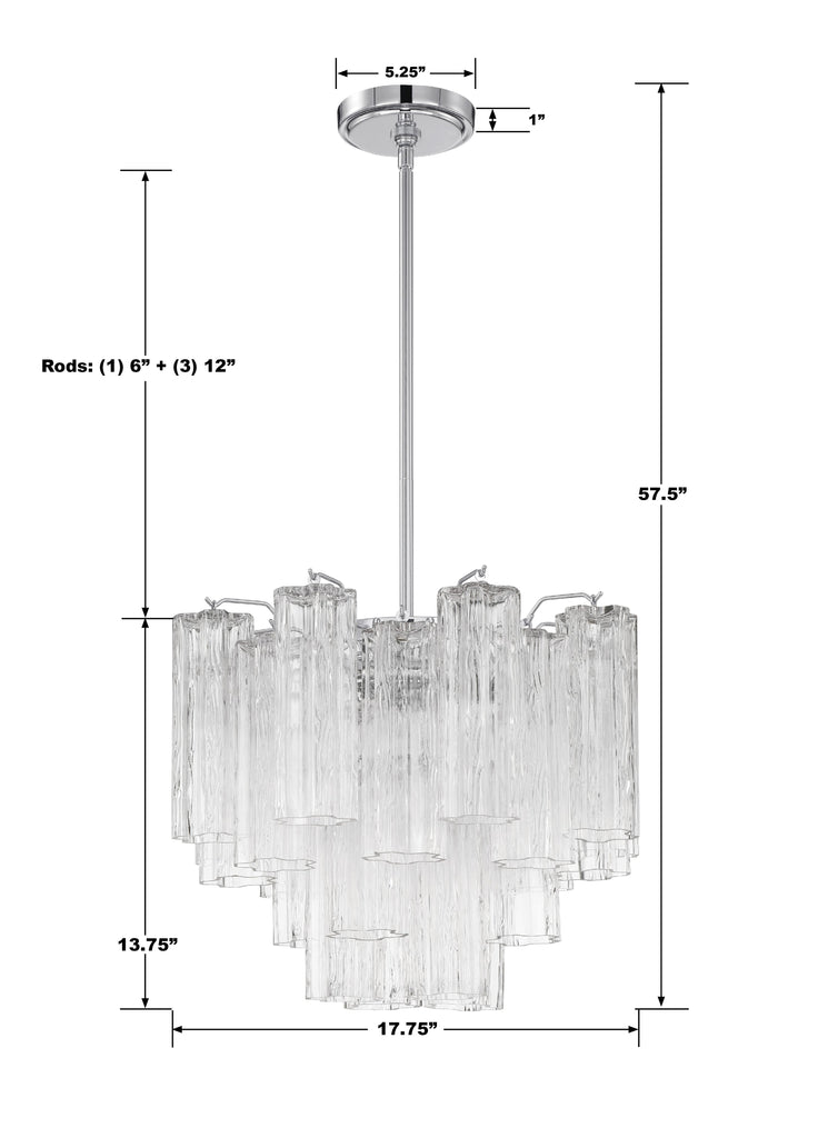 Addis 4 Light Polished Chrome Chandelier Chandelier Crystorama