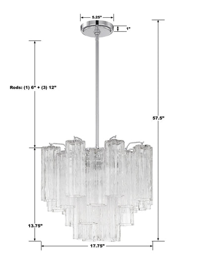 Addis 4 Light Polished Chrome Chandelier Chandelier Crystorama