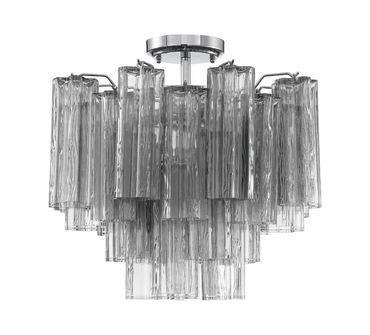 Addis 4 Light Polished Chrome Semi Flush Mount Semi Flush Crystorama