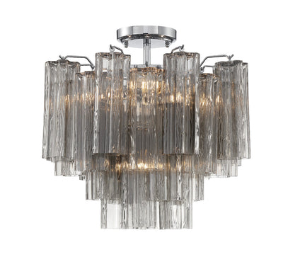 Addis 4 Light Polished Chrome Semi Flush Mount Semi Flush Crystorama