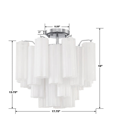 Addis 4 Light Polished Chrome Semi Flush Mount Semi Flush Crystorama