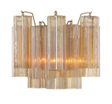 Addis 2 Light Aged Brass Sconce Wall Sconce Crystorama