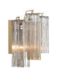 Addis 2 Light Aged Brass Sconce Wall Sconce Crystorama