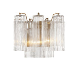 Addis 2 Light Aged Brass Sconce Wall Sconce Crystorama