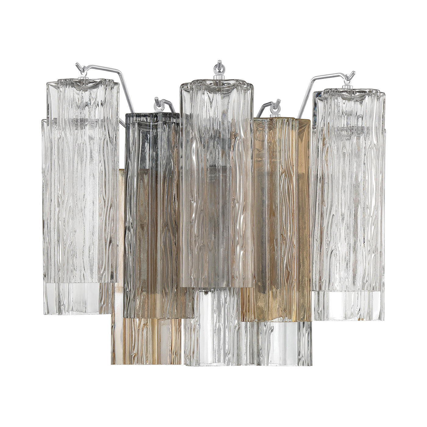 Addis 2 Light Polished Chrome Sconce Wall Sconce Crystorama