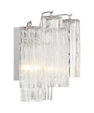 Addis 2 Light Polished Chrome Sconce Wall Sconce Crystorama