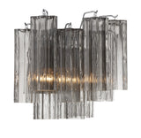 Addis 2 Light Polished Chrome Sconce Wall Sconce Crystorama