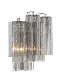 Addis 2 Light Polished Chrome Sconce Wall Sconce Crystorama