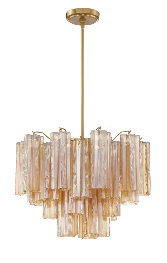 Addis 6 Light Aged Brass Chandelier Chandelier Crystorama