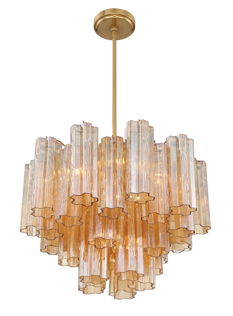 Addis 6 Light Aged Brass Chandelier Chandelier Crystorama