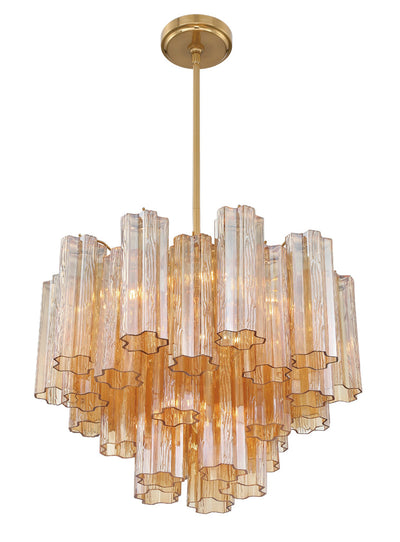 Addis 6 Light Aged Brass Chandelier Chandelier Crystorama