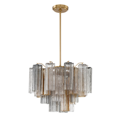 Addis 6 Light Aged Brass Chandelier Chandelier Crystorama